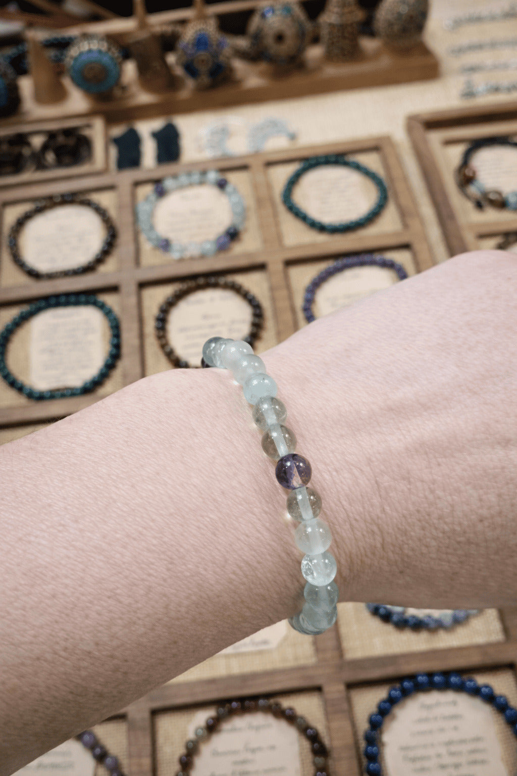 Bracciale elastico Fluorite