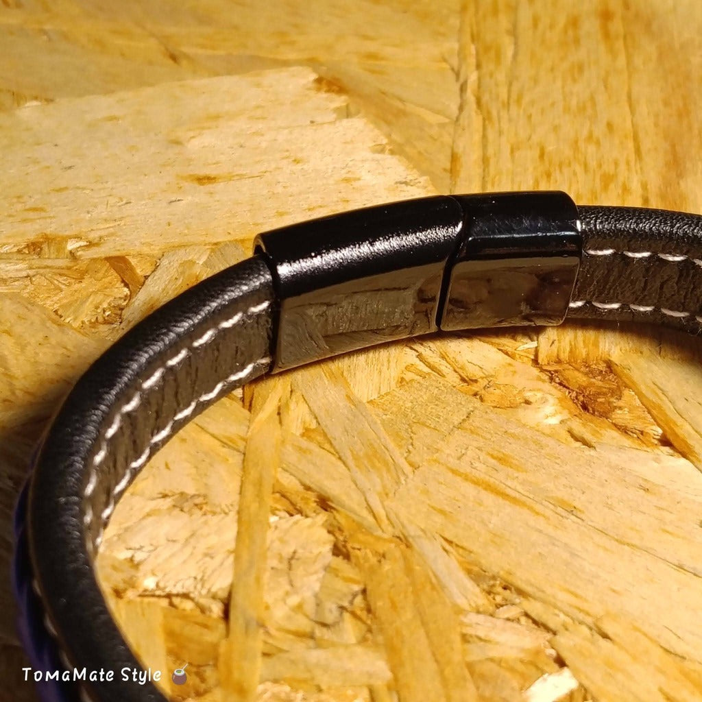 Bracciale Uomo Infinito in Ecopelle intrecciata