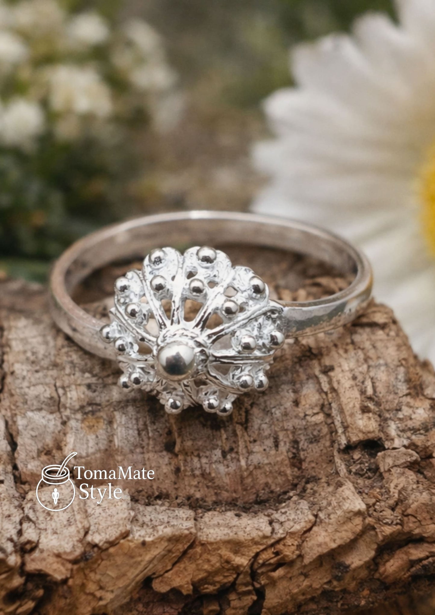 Anello Argento Bottone Sardo