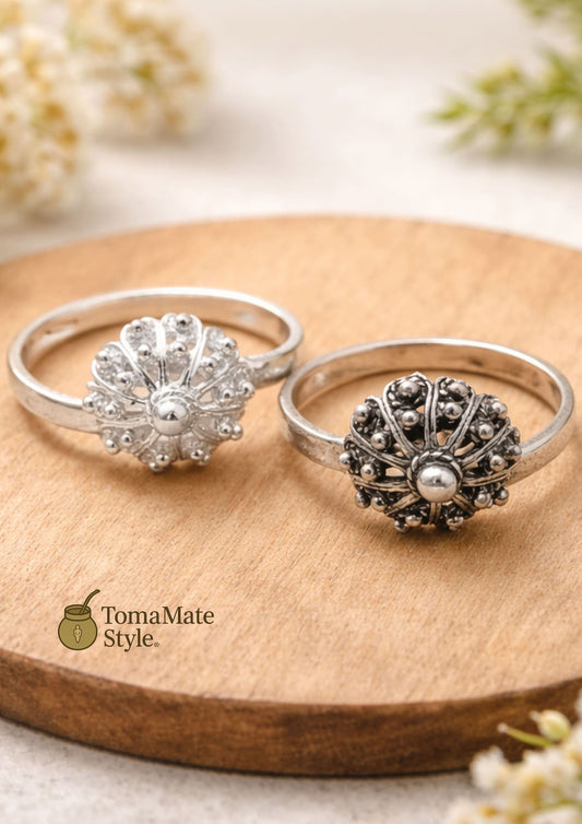 Anello Argento Bottone Sardo