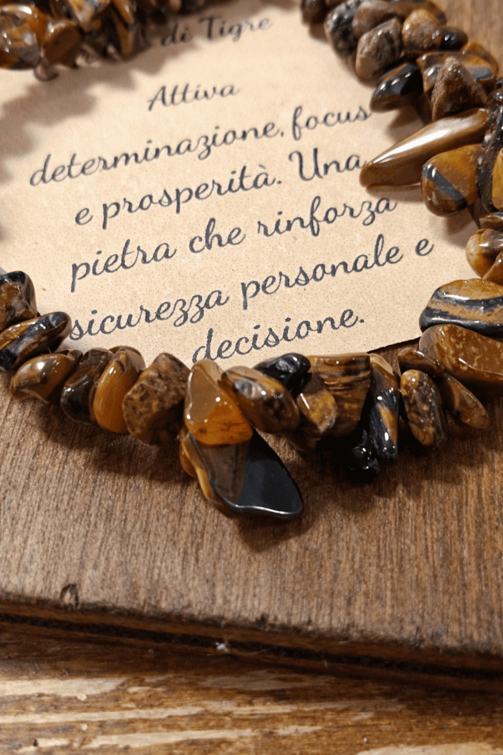 Bracciale elastico Chips Occhio di tigre