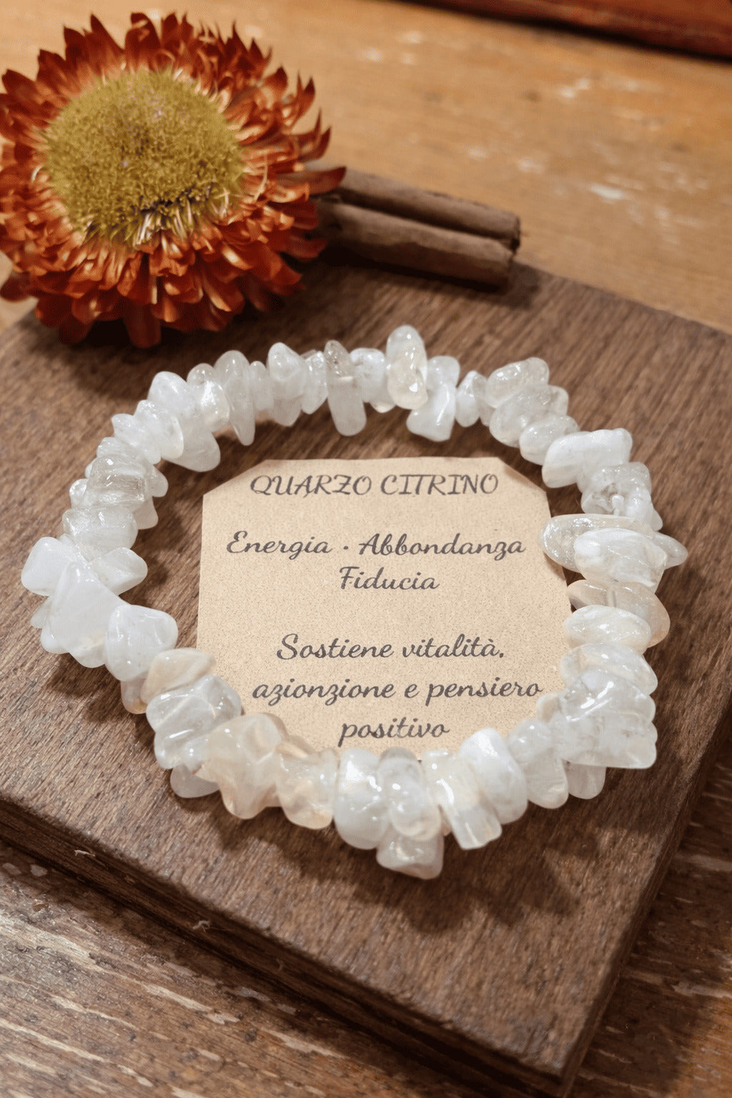 Bracciale elastico Chips Quarzo Citrino