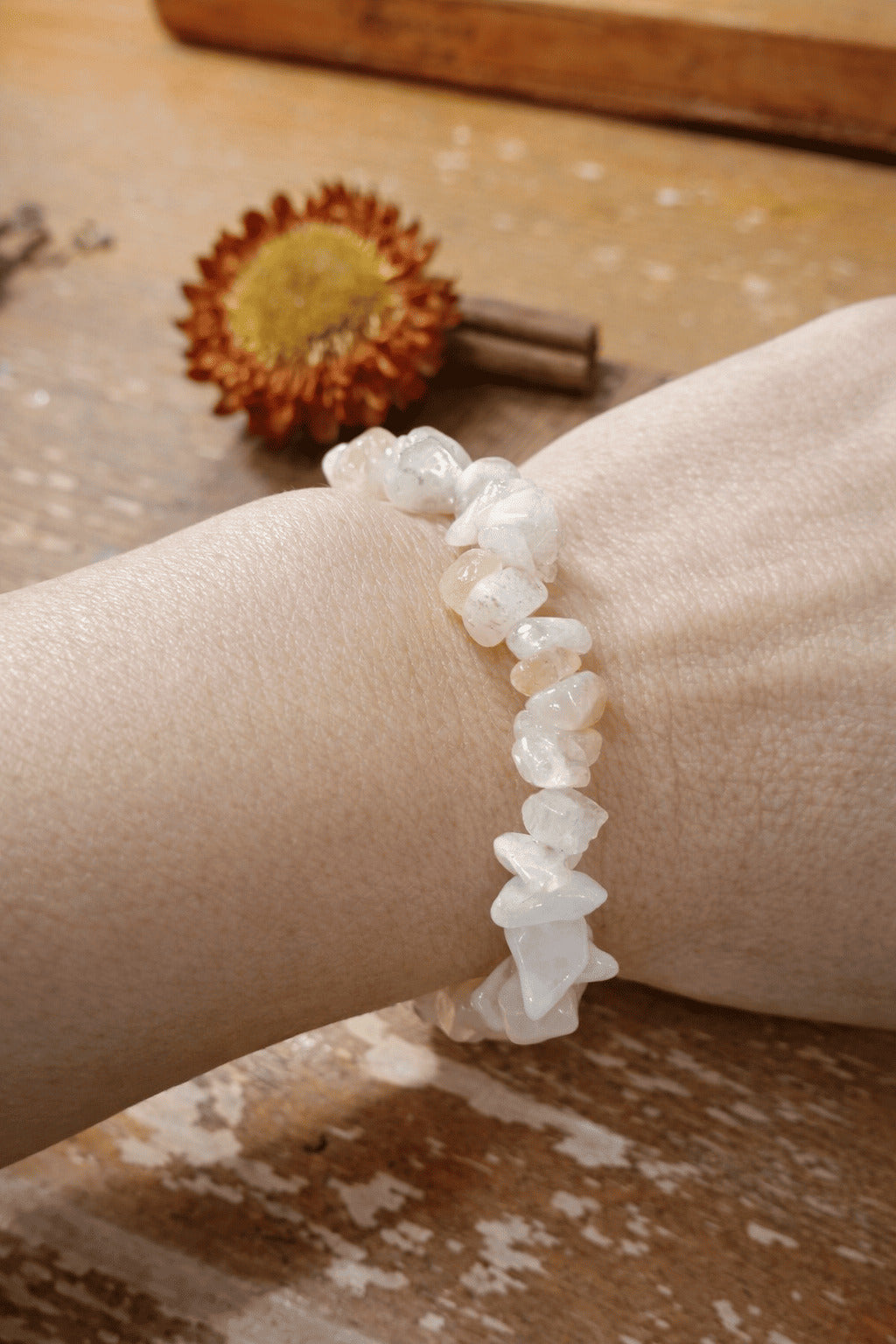 Bracciale elastico Chips Quarzo Citrino