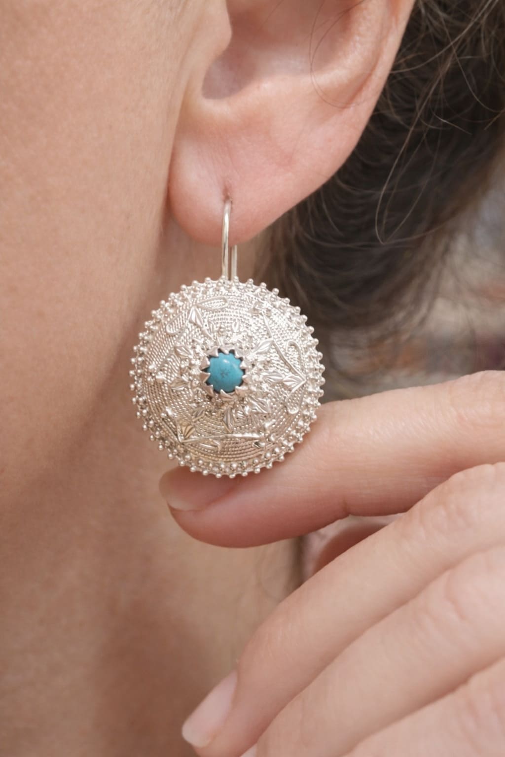 Orecchini filigrana turchese