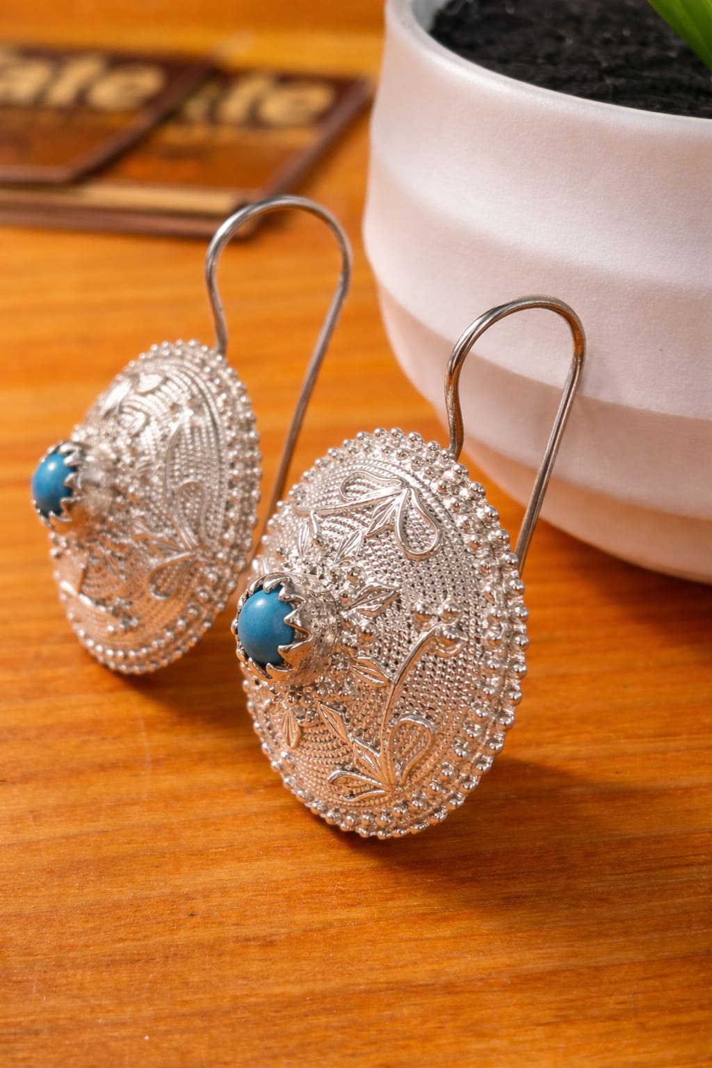 Orecchini filigrana turchese