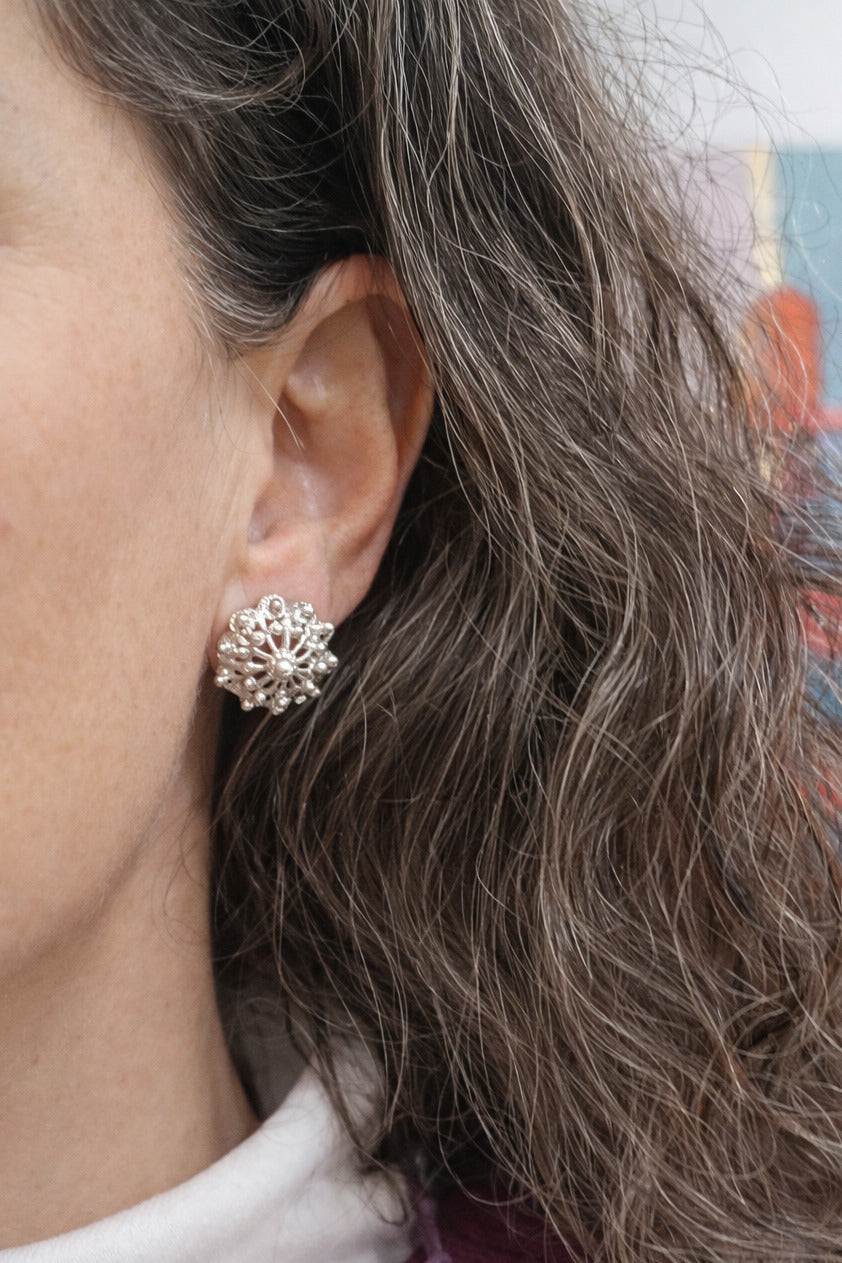 Orecchini bottone sardo classico