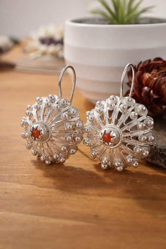 Orecchini filigrana corallo