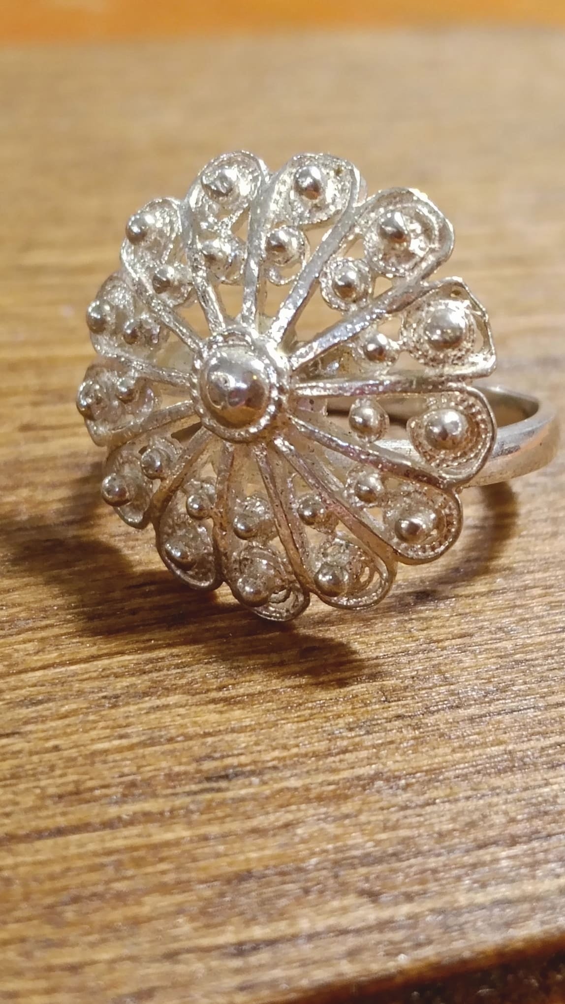 Anello argento Fiore sardo