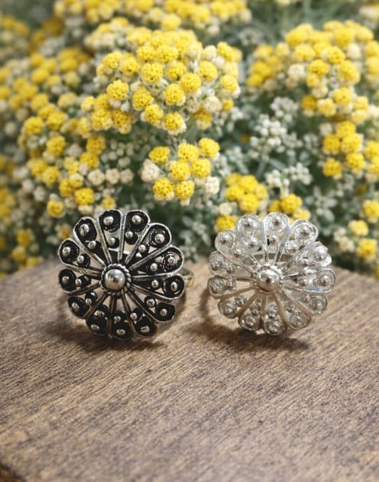 Anello argento Fiore sardo