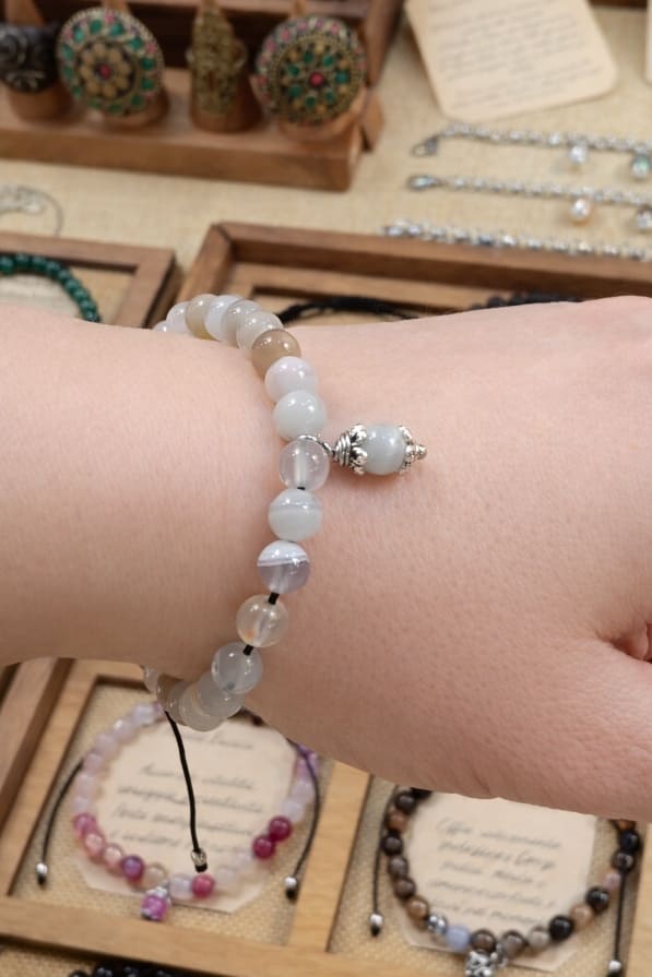 Bracciale Su Coccu Agata Bianca