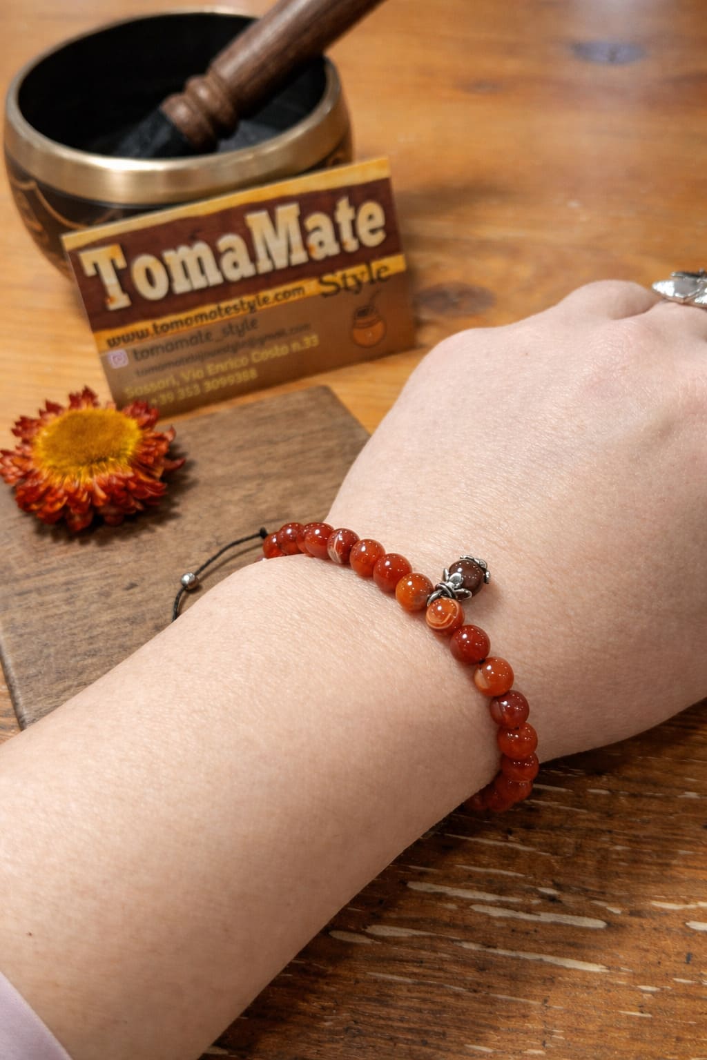 Bracciale Su Coccu Agata Corniola