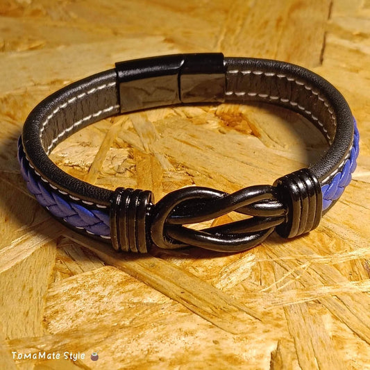 Bracciale Uomo Infinito in Ecopelle intrecciata