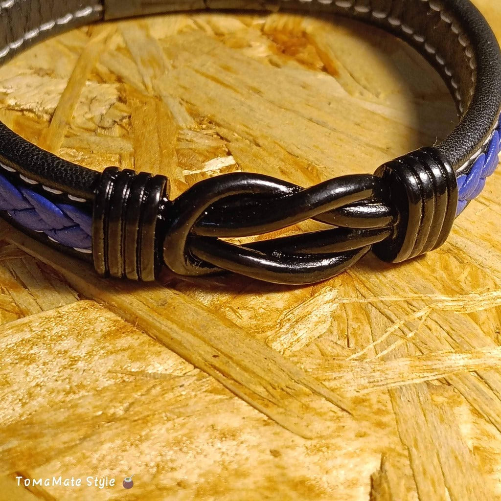 Bracciale Uomo Infinito in Ecopelle intrecciata