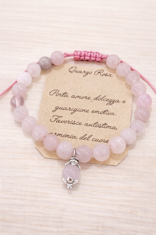 Bracciale Su Coccu Quarzo Rosa