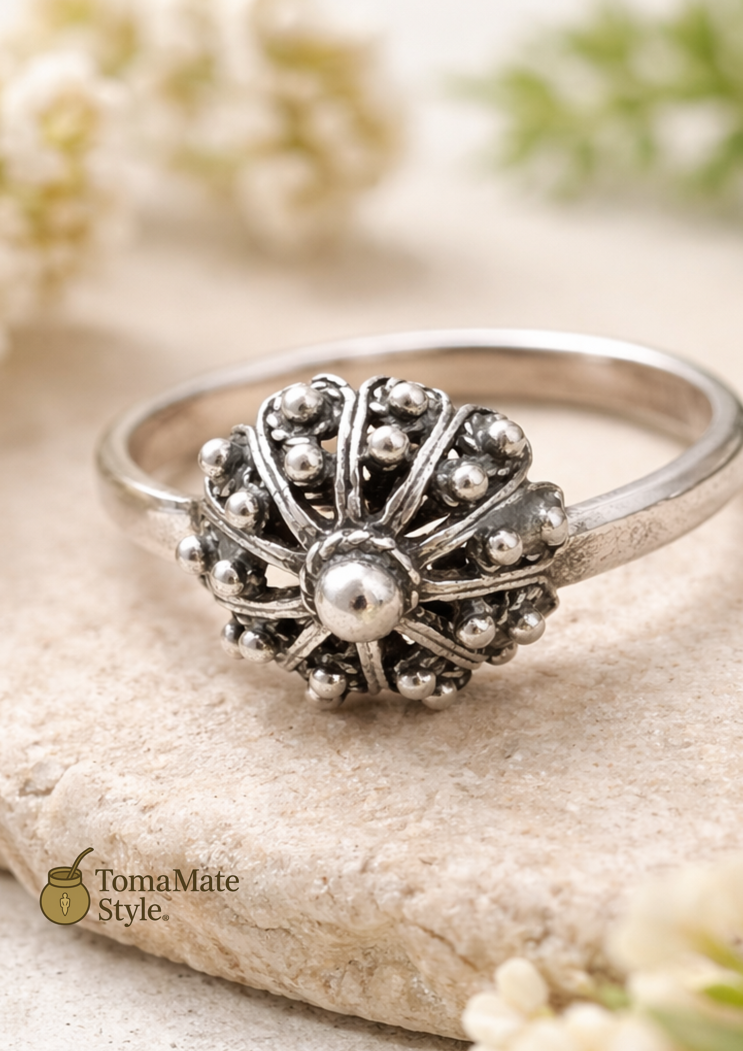 Anello Argento Bottone Sardo