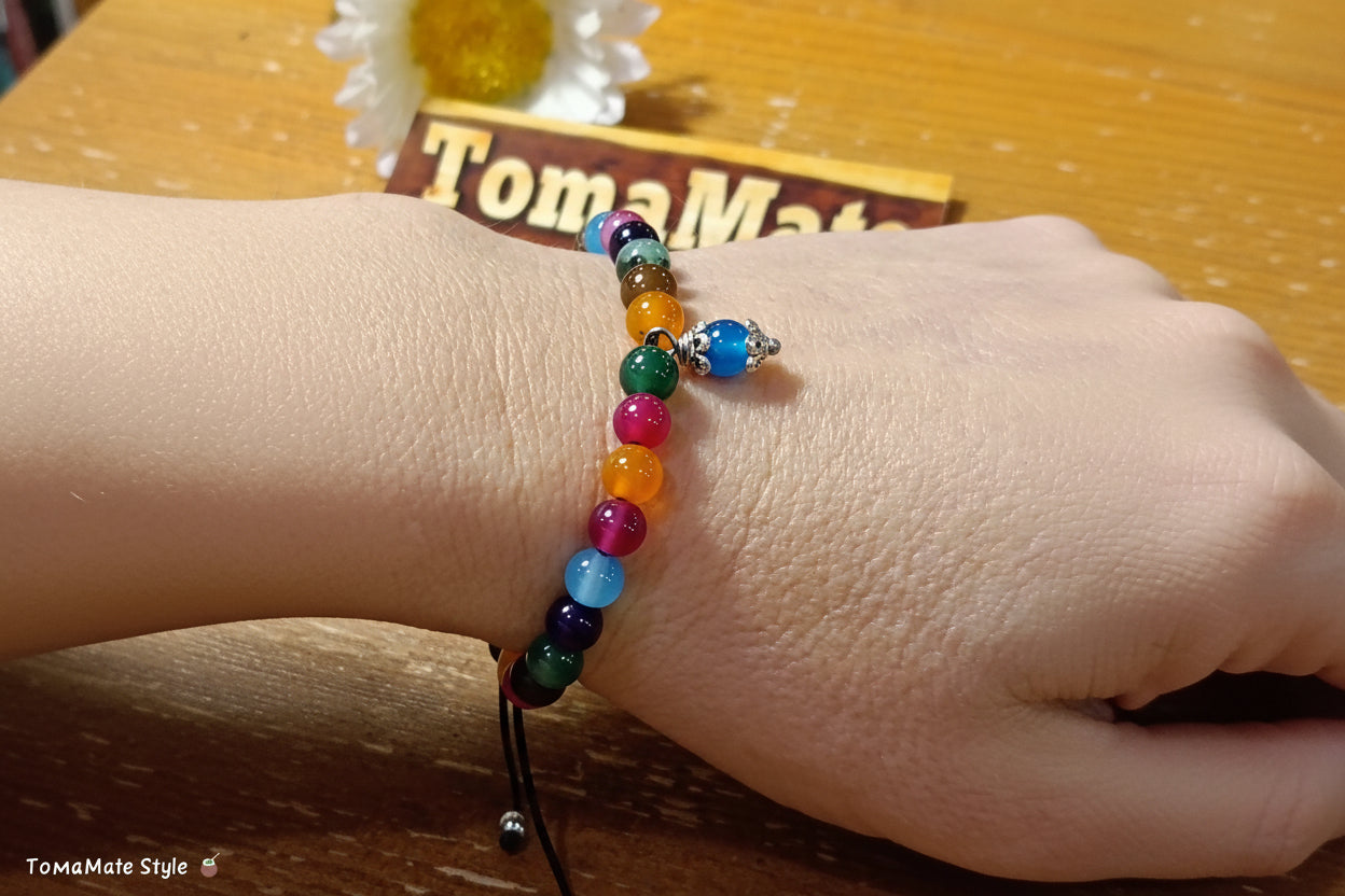 Bracciale Su Coccu Agata Arcobaleno