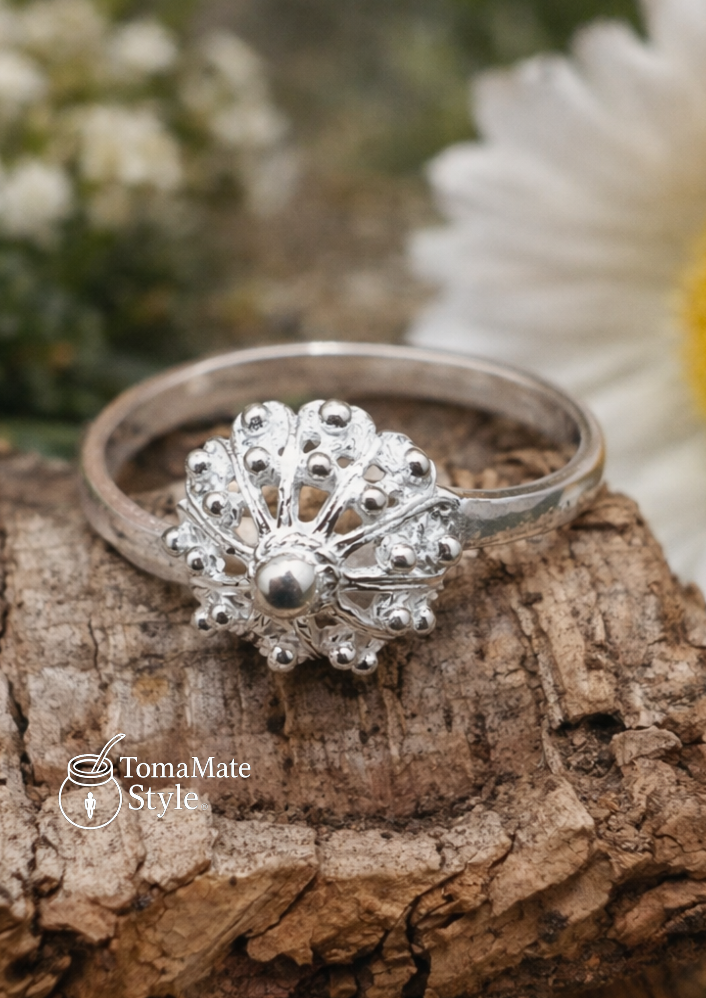 Anello Argento Bottone Sardo