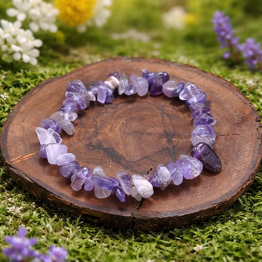 Bracciale elastico Chips Ametista