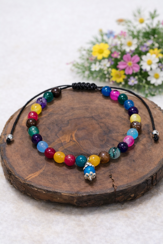 Bracciale Su Coccu Agata Arcobaleno