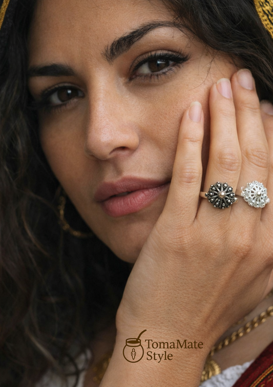 Anello Argento Bottone Sardo