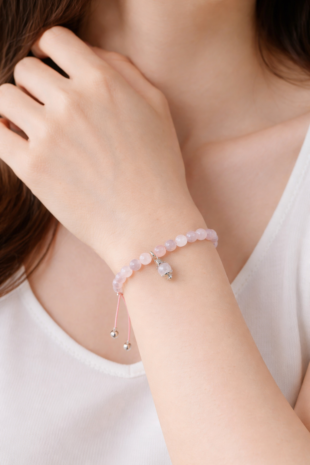 Bracciale Su Coccu Quarzo Rosa